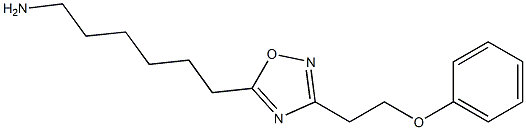 6-[3-(2-phenoxyethyl)-1,2,4-oxadiazol-5-yl]hexan-1-amine 结构式