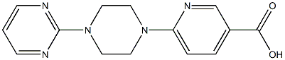 6-[4-(pyrimidin-2-yl)piperazin-1-yl]pyridine-3-carboxylic acid 结构式