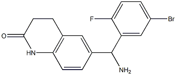 6-[amino(5-bromo-2-fluorophenyl)methyl]-1,2,3,4-tetrahydroquinolin-2-one 结构式