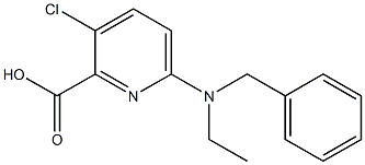 6-[benzyl(ethyl)amino]-3-chloropyridine-2-carboxylic acid 结构式