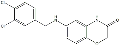 6-{[(3,4-dichlorophenyl)methyl]amino}-3,4-dihydro-2H-1,4-benzoxazin-3-one 结构式