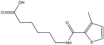 6-{[(3-methylthien-2-yl)carbonyl]amino}hexanoic acid 结构式