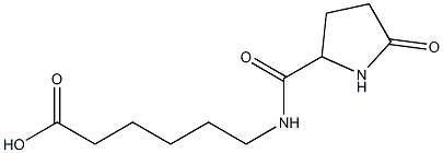 6-{[(5-oxopyrrolidin-2-yl)carbonyl]amino}hexanoic acid 结构式