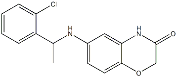 6-{[1-(2-chlorophenyl)ethyl]amino}-3,4-dihydro-2H-1,4-benzoxazin-3-one 结构式