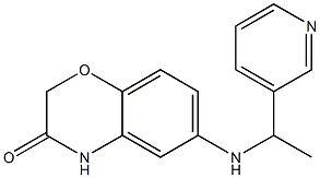 6-{[1-(pyridin-3-yl)ethyl]amino}-3,4-dihydro-2H-1,4-benzoxazin-3-one 结构式