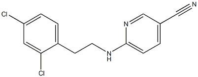 6-{[2-(2,4-dichlorophenyl)ethyl]amino}pyridine-3-carbonitrile 结构式
