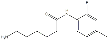 6-amino-N-(2-fluoro-4-methylphenyl)hexanamide 结构式