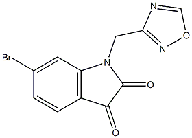 6-bromo-1-(1,2,4-oxadiazol-3-ylmethyl)-2,3-dihydro-1H-indole-2,3-dione 结构式