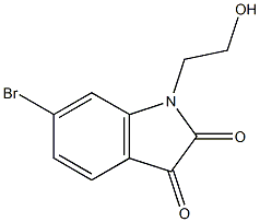 6-bromo-1-(2-hydroxyethyl)-2,3-dihydro-1H-indole-2,3-dione 结构式