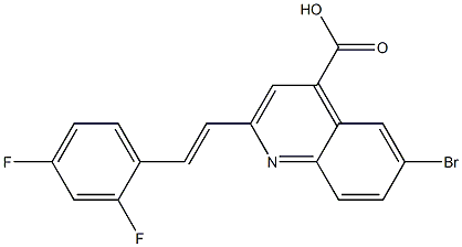 6-bromo-2-[(E)-2-(2,4-difluorophenyl)vinyl]quinoline-4-carboxylic acid 结构式