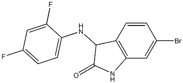 6-bromo-3-[(2,4-difluorophenyl)amino]-2,3-dihydro-1H-indol-2-one 结构式