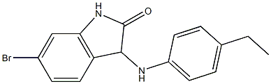 6-bromo-3-[(4-ethylphenyl)amino]-2,3-dihydro-1H-indol-2-one 结构式