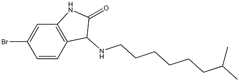 6-bromo-3-[(7-methyloctyl)amino]-2,3-dihydro-1H-indol-2-one 结构式