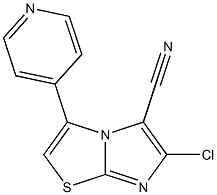 6-chloro-3-pyridin-4-ylimidazo[2,1-b][1,3]thiazole-5-carbonitrile 结构式