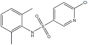 6-chloro-N-(2,6-dimethylphenyl)pyridine-3-sulfonamide 结构式