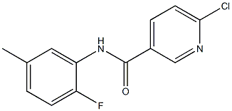 6-chloro-N-(2-fluoro-5-methylphenyl)pyridine-3-carboxamide 结构式
