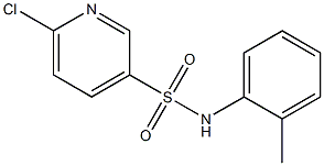 6-chloro-N-(2-methylphenyl)pyridine-3-sulfonamide 结构式