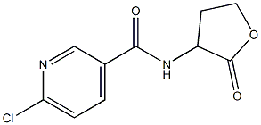 6-chloro-N-(2-oxooxolan-3-yl)pyridine-3-carboxamide 结构式