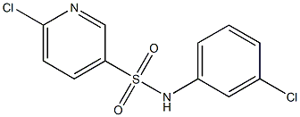 6-chloro-N-(3-chlorophenyl)pyridine-3-sulfonamide 结构式