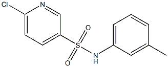 6-chloro-N-(3-methylphenyl)pyridine-3-sulfonamide 结构式