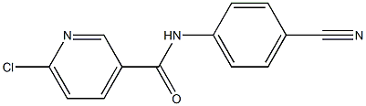 6-chloro-N-(4-cyanophenyl)pyridine-3-carboxamide 结构式