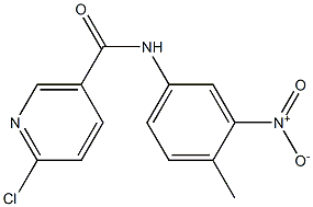 6-chloro-N-(4-methyl-3-nitrophenyl)nicotinamide 结构式