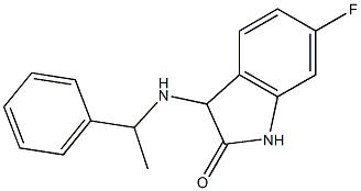 6-fluoro-3-[(1-phenylethyl)amino]-2,3-dihydro-1H-indol-2-one 结构式