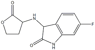 6-fluoro-3-[(2-oxooxolan-3-yl)amino]-2,3-dihydro-1H-indol-2-one 结构式