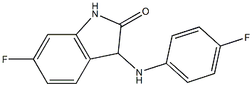 6-fluoro-3-[(4-fluorophenyl)amino]-2,3-dihydro-1H-indol-2-one 结构式