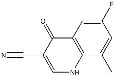 6-fluoro-8-methyl-4-oxo-1,4-dihydroquinoline-3-carbonitrile 结构式