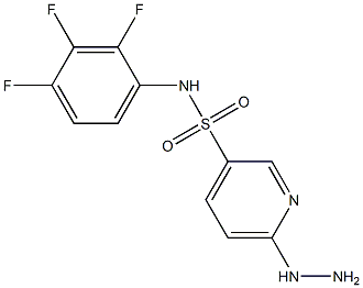 6-hydrazinyl-N-(2,3,4-trifluorophenyl)pyridine-3-sulfonamide 结构式