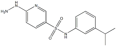 6-hydrazinyl-N-[3-(propan-2-yl)phenyl]pyridine-3-sulfonamide 结构式