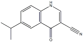6-isopropyl-4-oxo-1,4-dihydroquinoline-3-carbonitrile 结构式