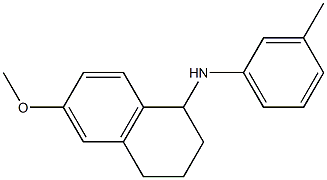 6-methoxy-N-(3-methylphenyl)-1,2,3,4-tetrahydronaphthalen-1-amine 结构式