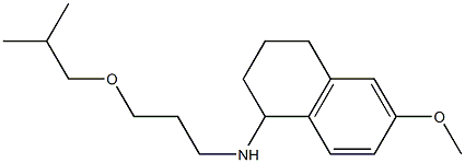 6-methoxy-N-[3-(2-methylpropoxy)propyl]-1,2,3,4-tetrahydronaphthalen-1-amine 结构式