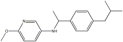 6-methoxy-N-{1-[4-(2-methylpropyl)phenyl]ethyl}pyridin-3-amine 结构式