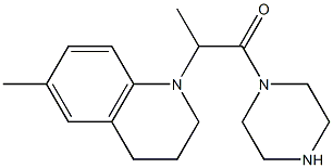 6-methyl-1-(1-methyl-2-oxo-2-piperazin-1-ylethyl)-1,2,3,4-tetrahydroquinoline 结构式