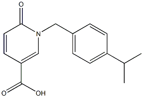 6-oxo-1-{[4-(propan-2-yl)phenyl]methyl}-1,6-dihydropyridine-3-carboxylic acid 结构式