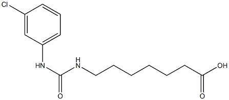 7-({[(3-chlorophenyl)amino]carbonyl}amino)heptanoic acid 结构式