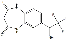 7-(1-amino-2,2,2-trifluoroethyl)-2,3,4,5-tetrahydro-1H-1,5-benzodiazepine-2,4-dione 结构式