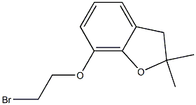 7-(2-bromoethoxy)-2,2-dimethyl-2,3-dihydro-1-benzofuran 结构式