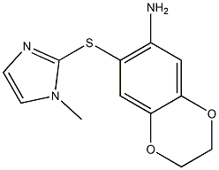 7-[(1-methyl-1H-imidazol-2-yl)sulfanyl]-2,3-dihydro-1,4-benzodioxin-6-amine 结构式