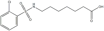 7-[(2-chlorobenzene)sulfonamido]heptanoic acid 结构式