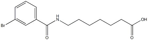 7-[(3-bromobenzoyl)amino]heptanoic acid 结构式