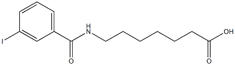 7-[(3-iodophenyl)formamido]heptanoic acid 结构式