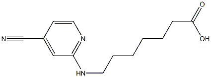 7-[(4-cyanopyridin-2-yl)amino]heptanoic acid 结构式