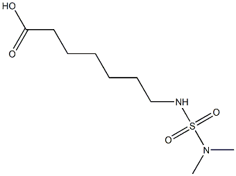 7-[(dimethylsulfamoyl)amino]heptanoic acid 结构式