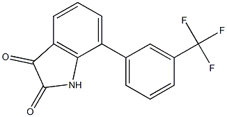 7-[3-(trifluoromethyl)phenyl]-1H-indole-2,3-dione 结构式