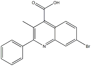 7-bromo-3-methyl-2-phenylquinoline-4-carboxylic acid 结构式