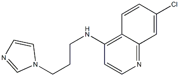 7-chloro-N-[3-(1H-imidazol-1-yl)propyl]quinolin-4-amine 结构式